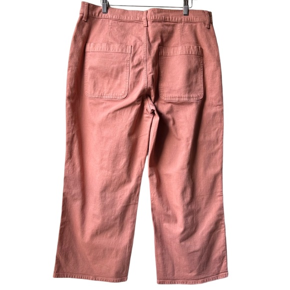 Madewell Emmett 2.0 Wide-Leg Crop Pants NK161 Pink Dried Rose Sz 33P - Picture 10 of 15